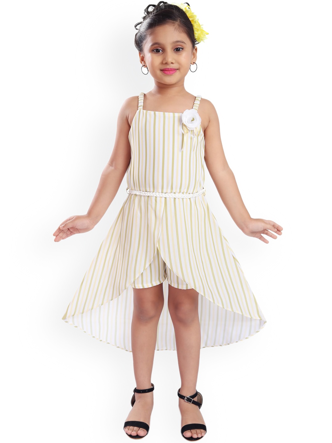 Wish Karo Multi Striped Georgette Dress