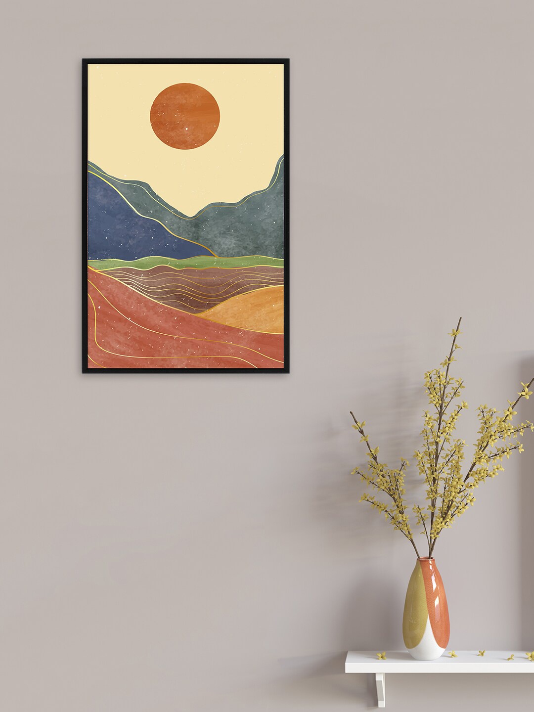 

nest ART Brown & Beige-Coloured Abstract Painted Framed Wall Art