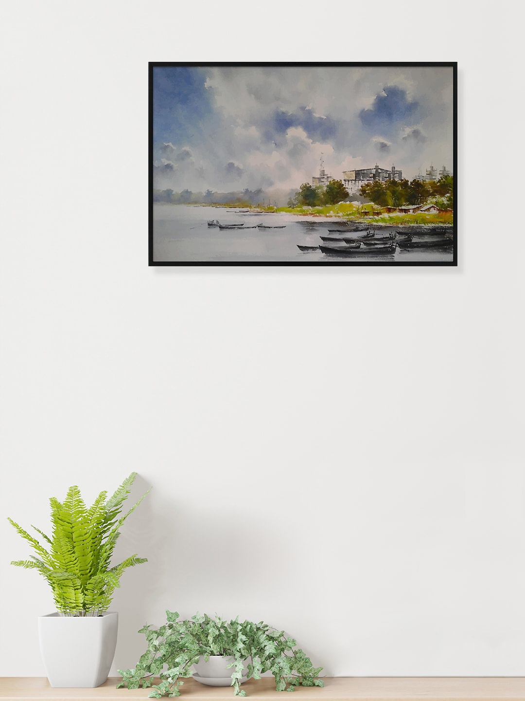 

nest ART Multicoloured Scenery Painting Framed Wall Art, Multi