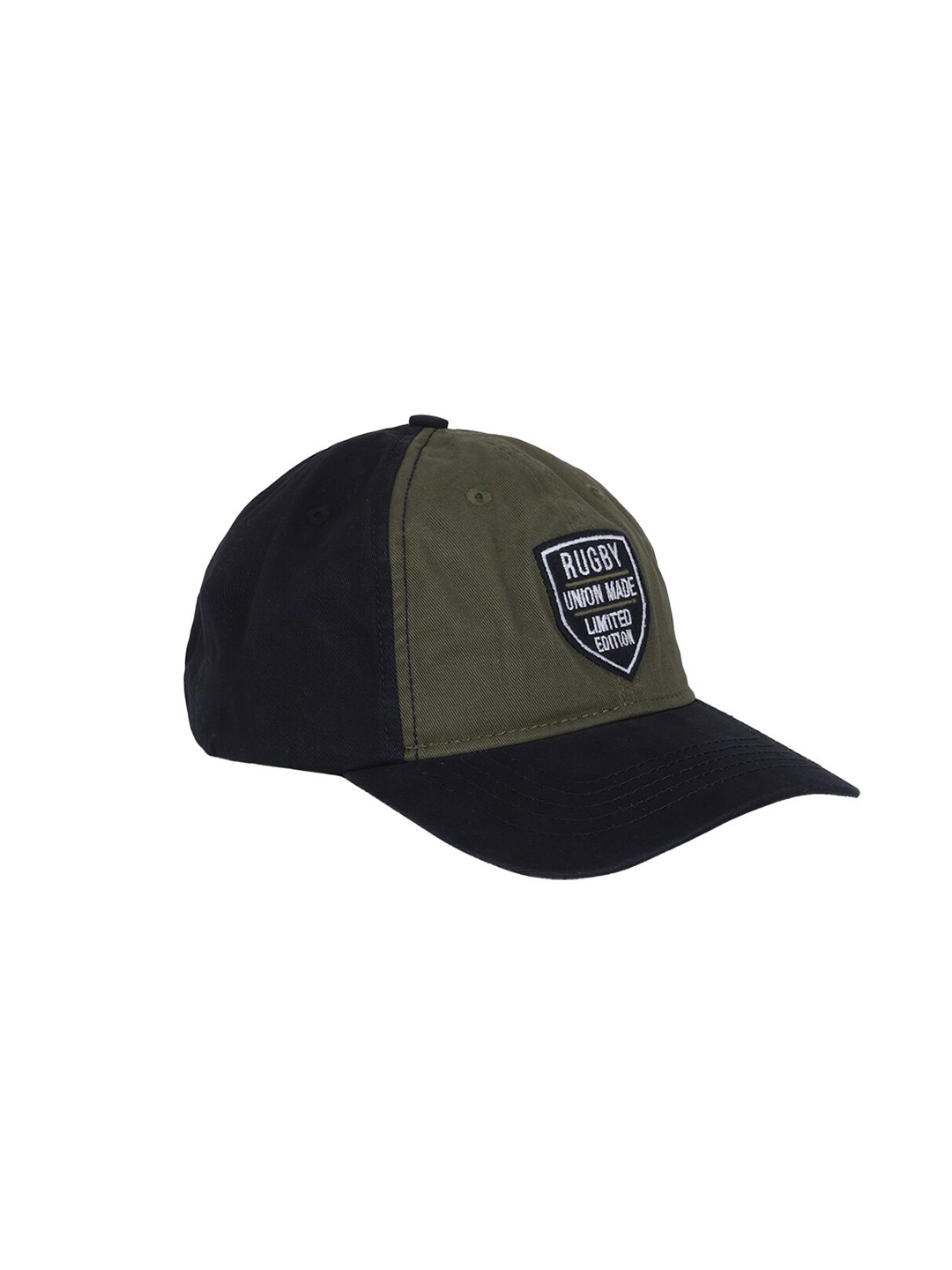 

Peter England Men Black & Olive Green Printed Baseball Cap