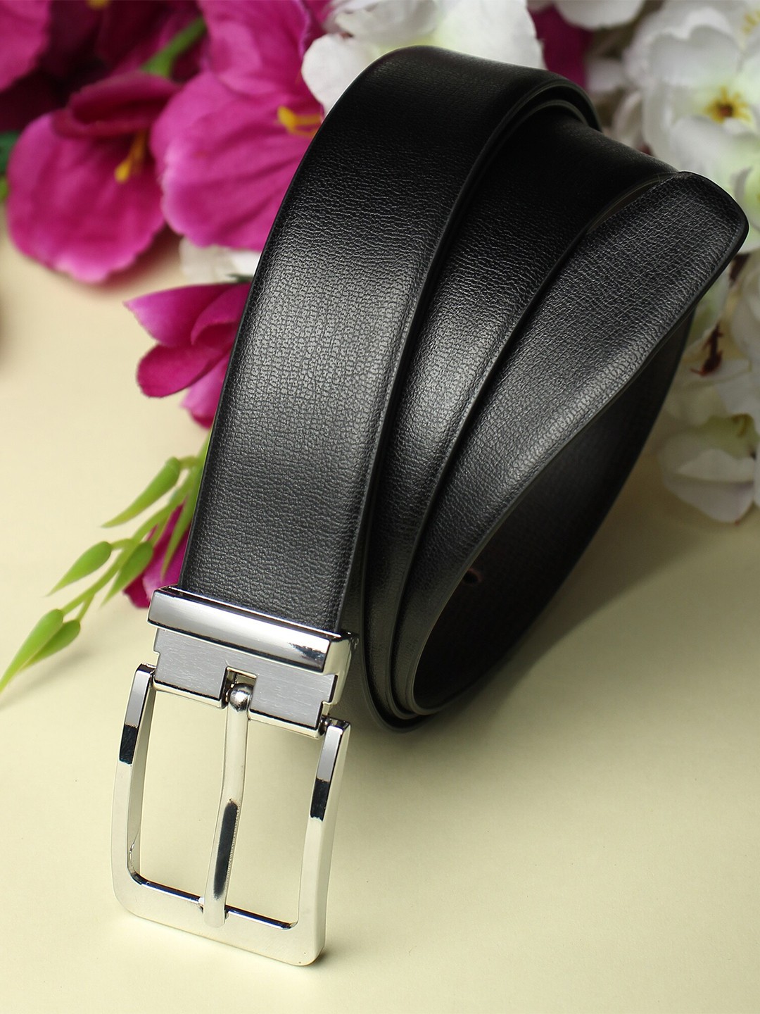 

Kastner Men Black Textured Reversible Belt