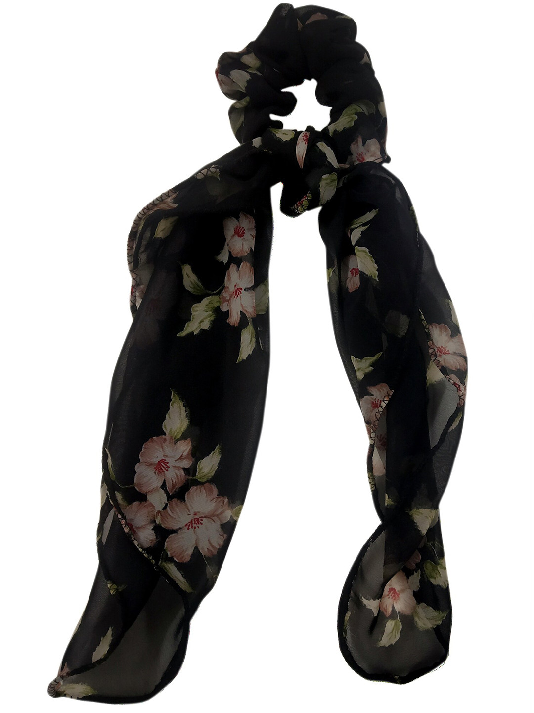 

ONE on ONE Women Black & Beige Scarf Scrunchy
