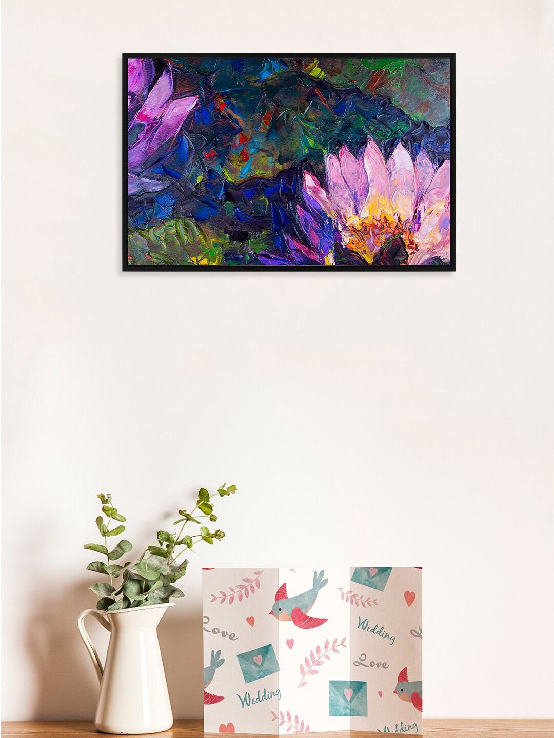 

nest ART Purple & Blue Abstract Painted Framed Wall Art