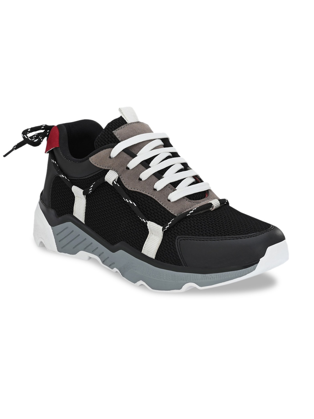 

mr wonker Men Black Woven Design Sneakers