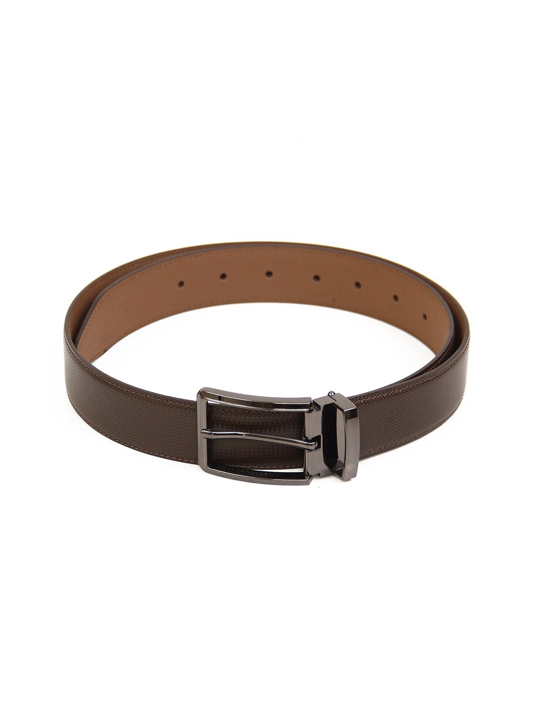 

Calvadoss Men Brown Textured PU Belt