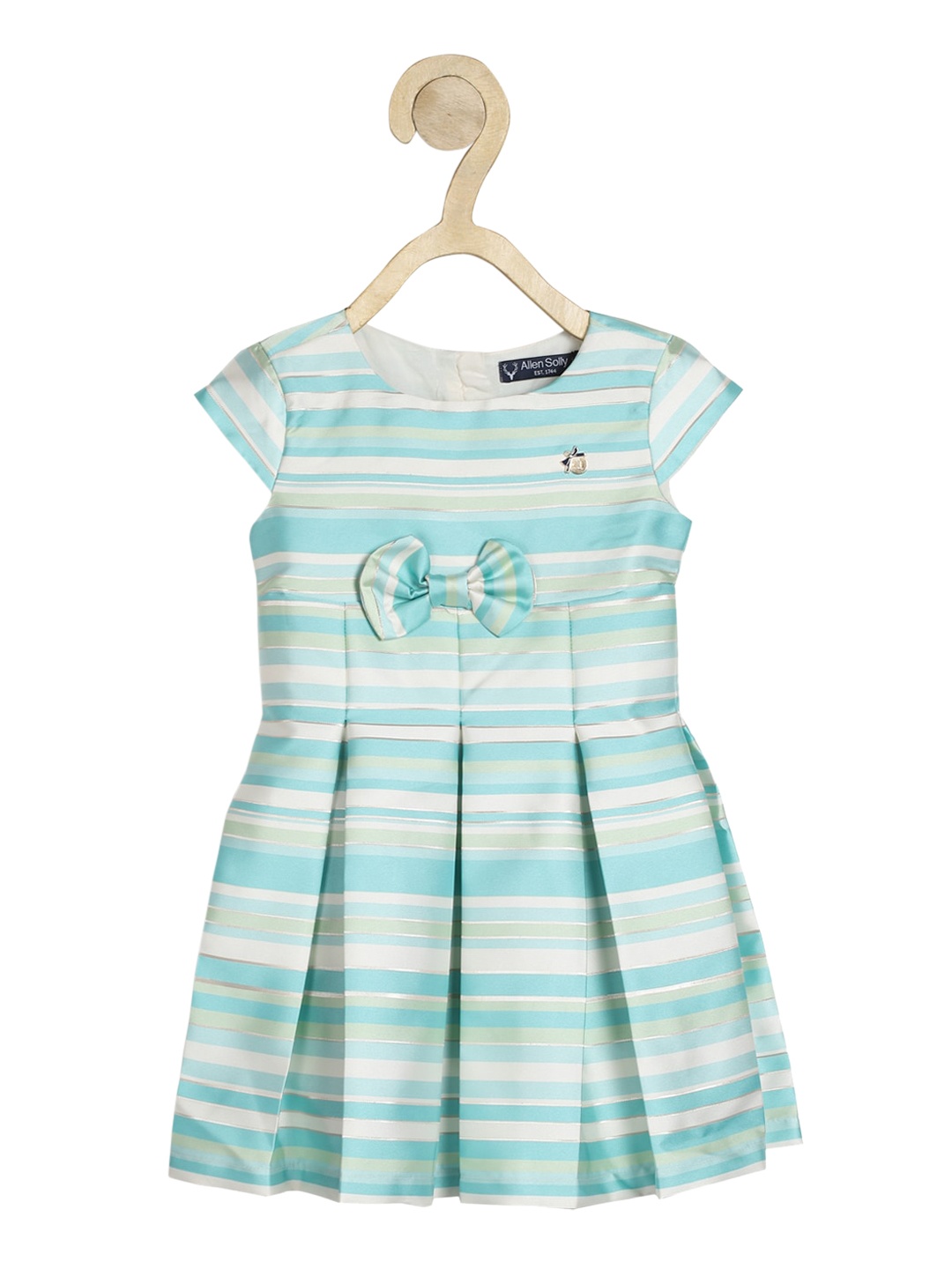 

Allen Solly Junior Blue Striped A-Line Dress