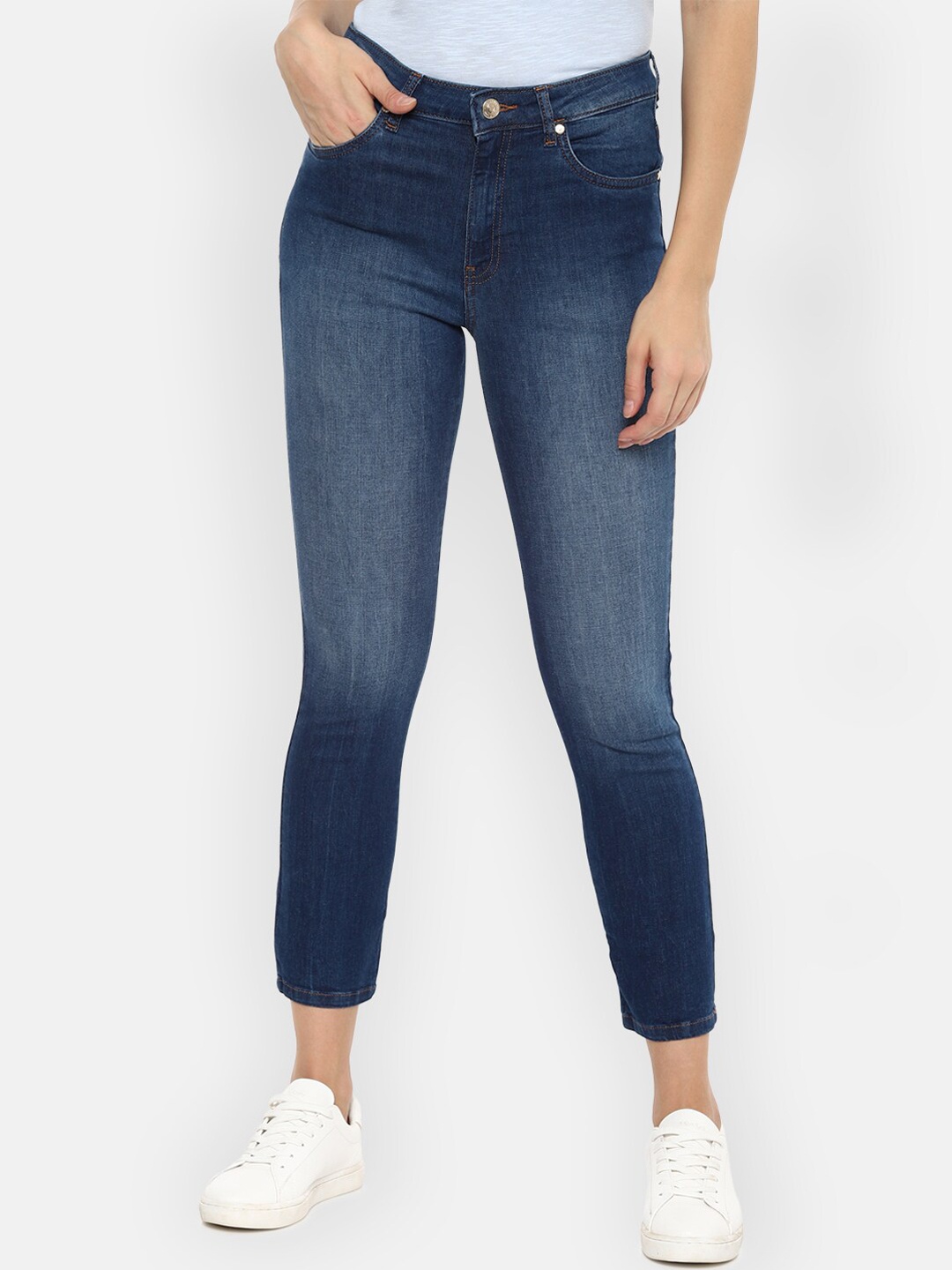 

Van Heusen Woman Women Navy Blue Slim Fit Light Fade Stretchable Jeans