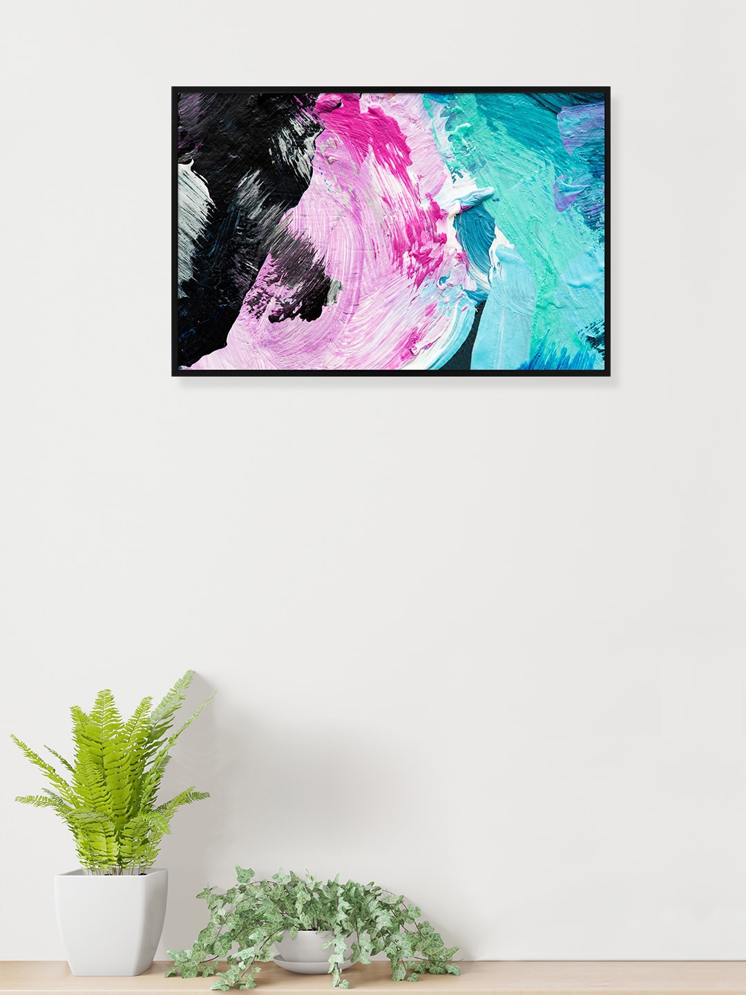 

nest ART Black & Pink Abstract Painting Wall Art