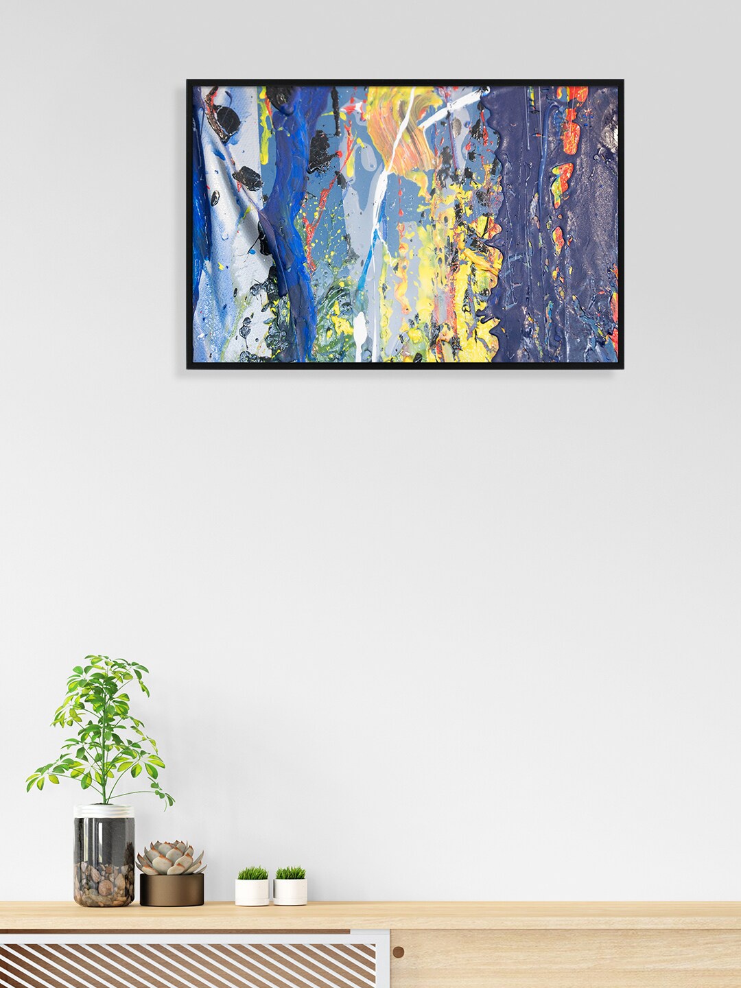 

nest ART Black & Yellow Abstract Painting Framed Wall Art
