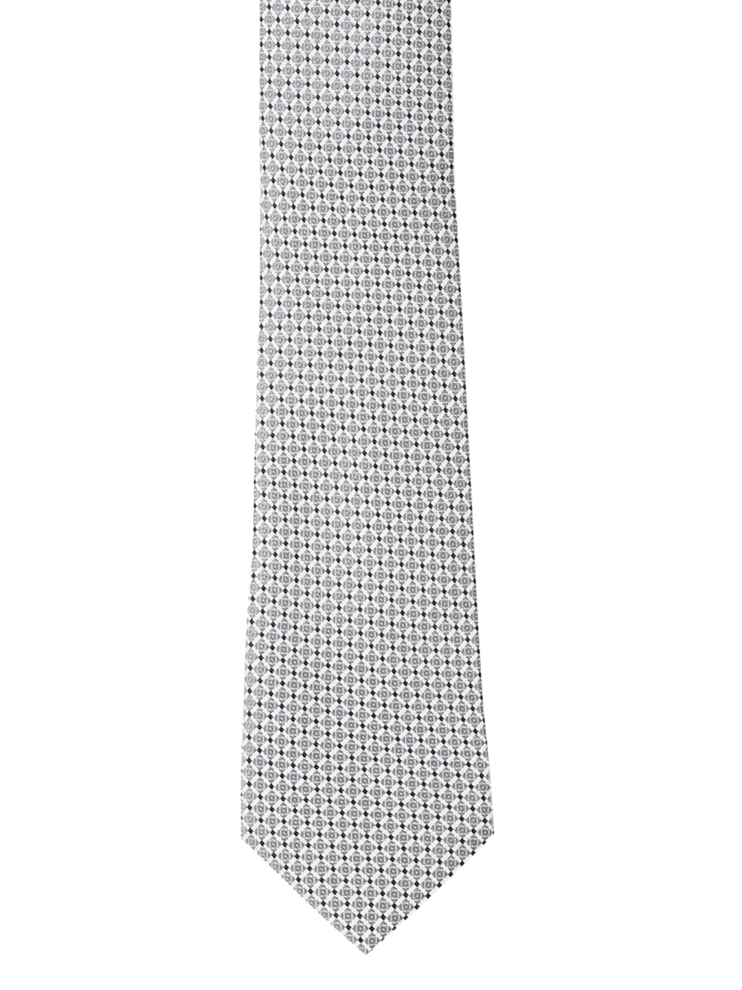 

Peter England Men Grey & White Woven-Design Accessory Gift Set