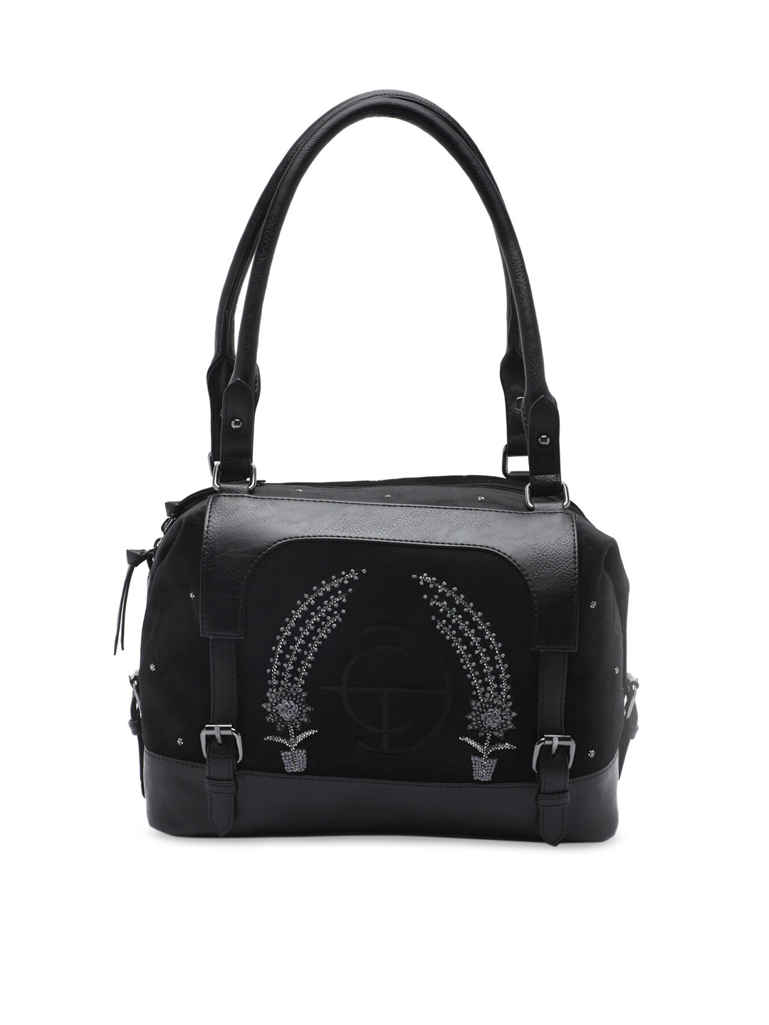 

Clotche Strappy Charcoal Grey Hand Bagc, Black