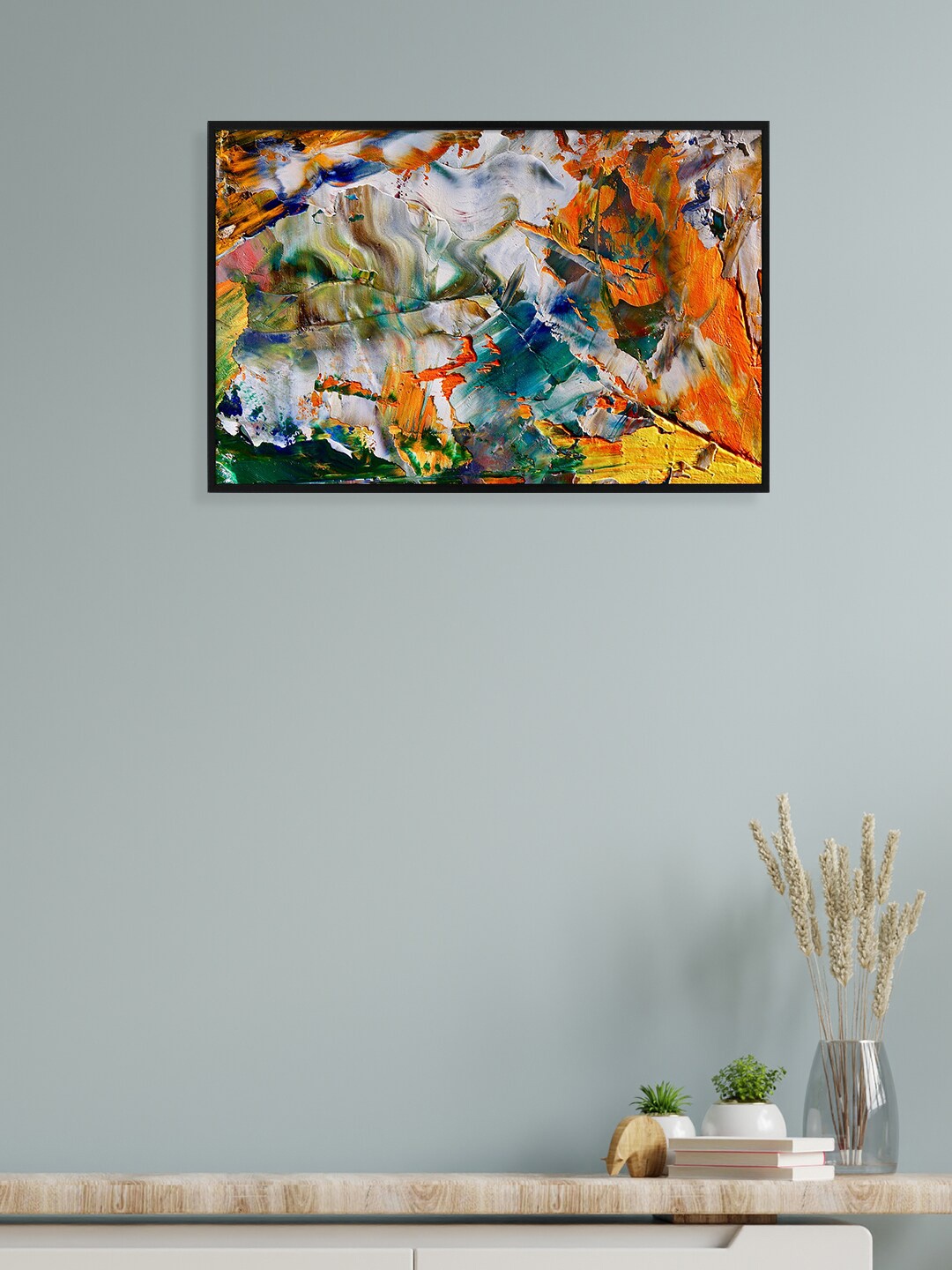

nest ART Multicoloured Abstract Painted Framed Wall Art, Multi