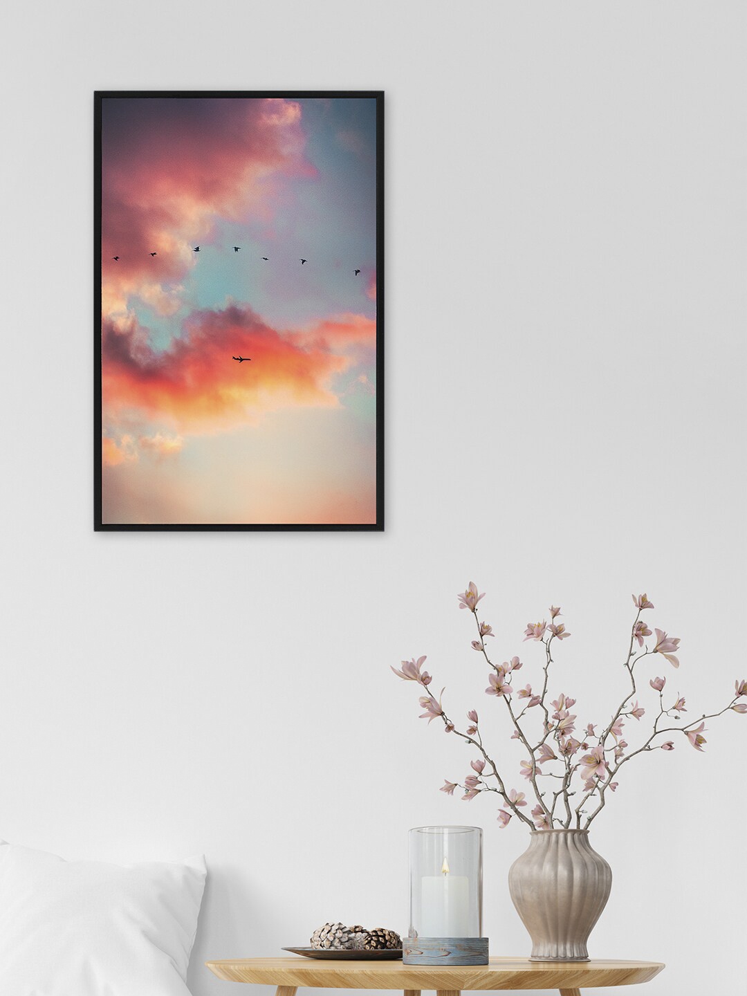 

nest ART Blue & Pink Abstract Painting Framed Wall Art