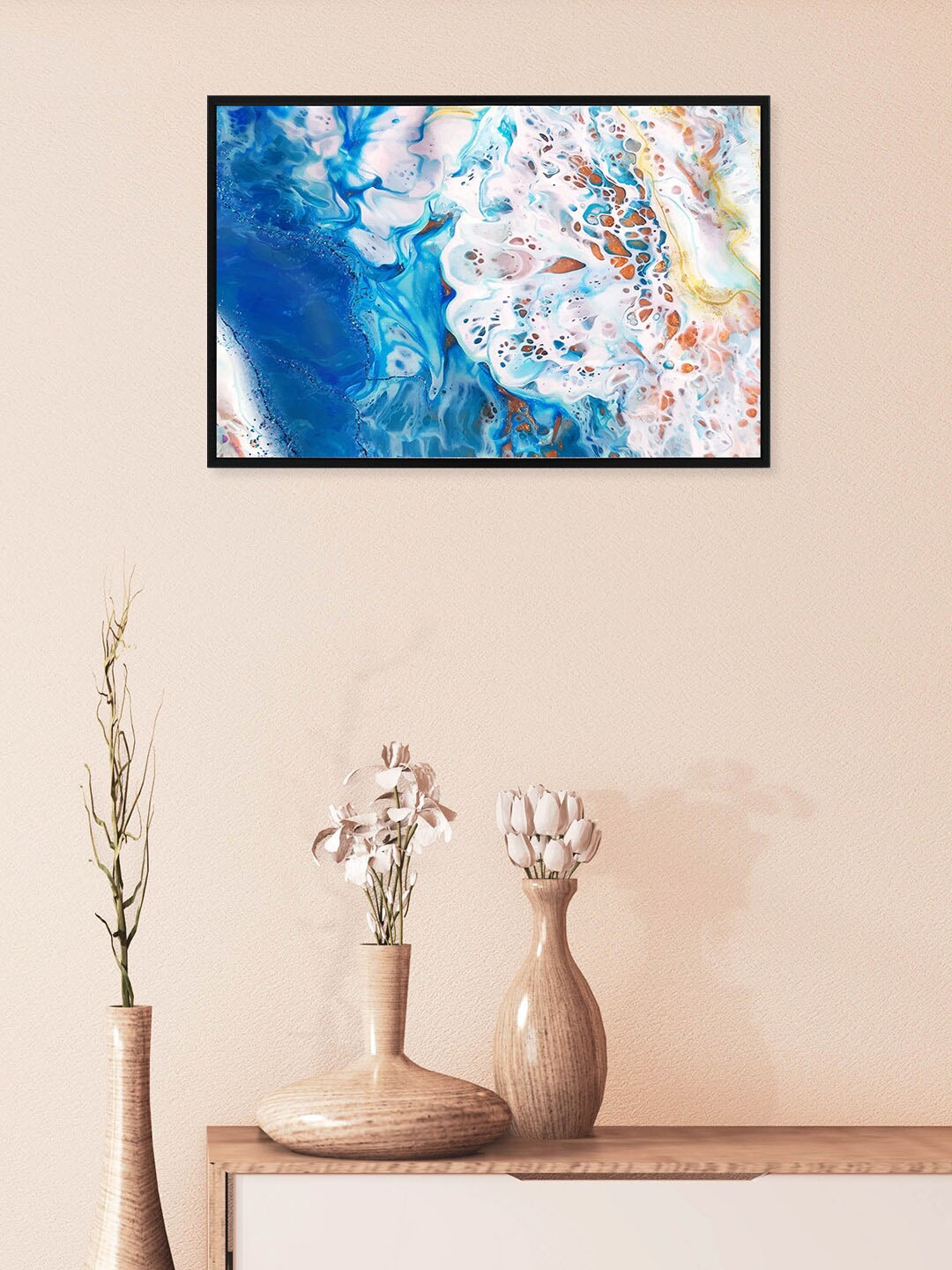 

nest ART Blue & White Abstract Framed Wall Art