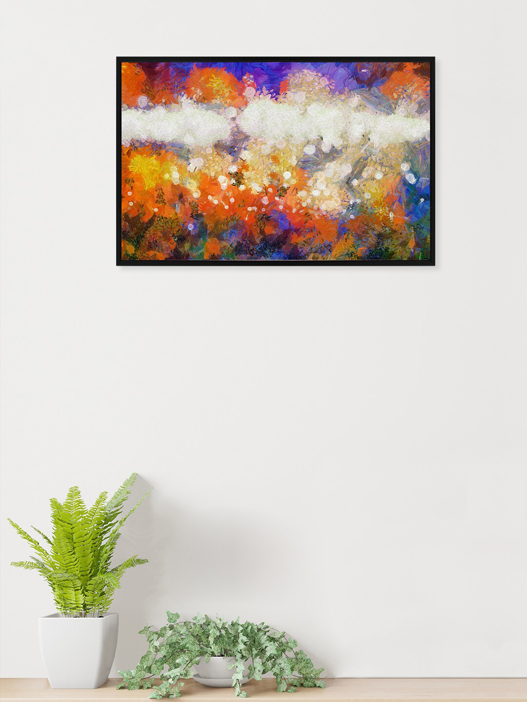 

nest ART Black & Blue Abstract Painting Framed Wall Art
