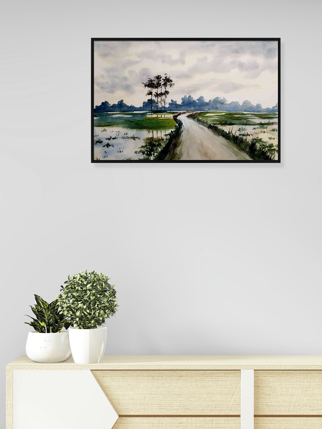 

nest ART Blue & Green Scenery Painted Framed Wall Art