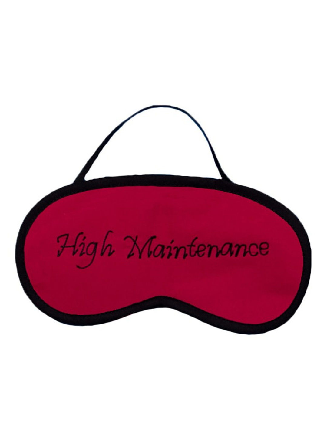 

BandBox Pink & Black High Maintenance Embroidered Soft Cotton Eye Mask
