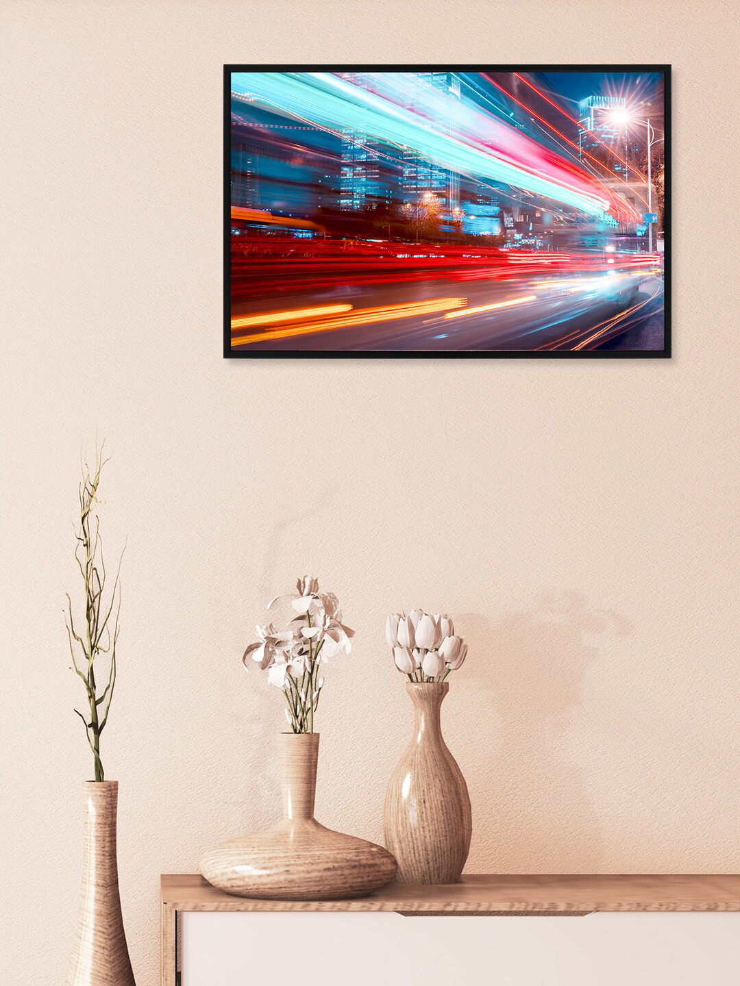 

nest ART Red & Blue City Life Framed Wall Art