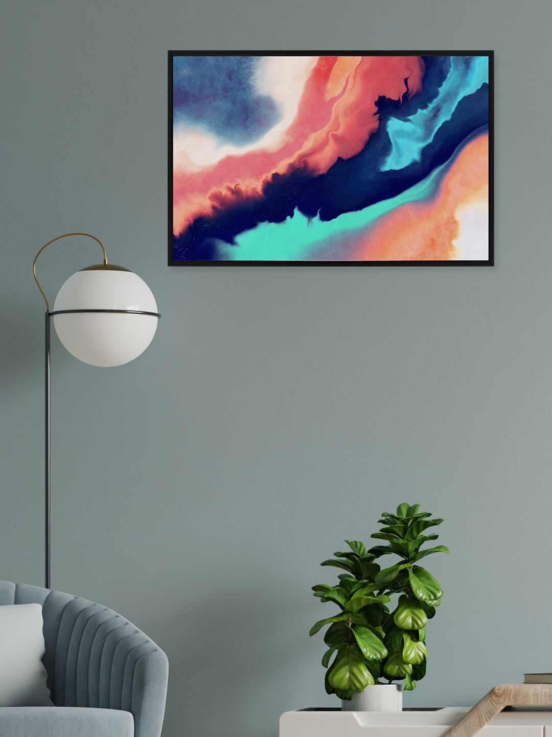

nest ART Blue & Pink Abstract Framed Wall Art