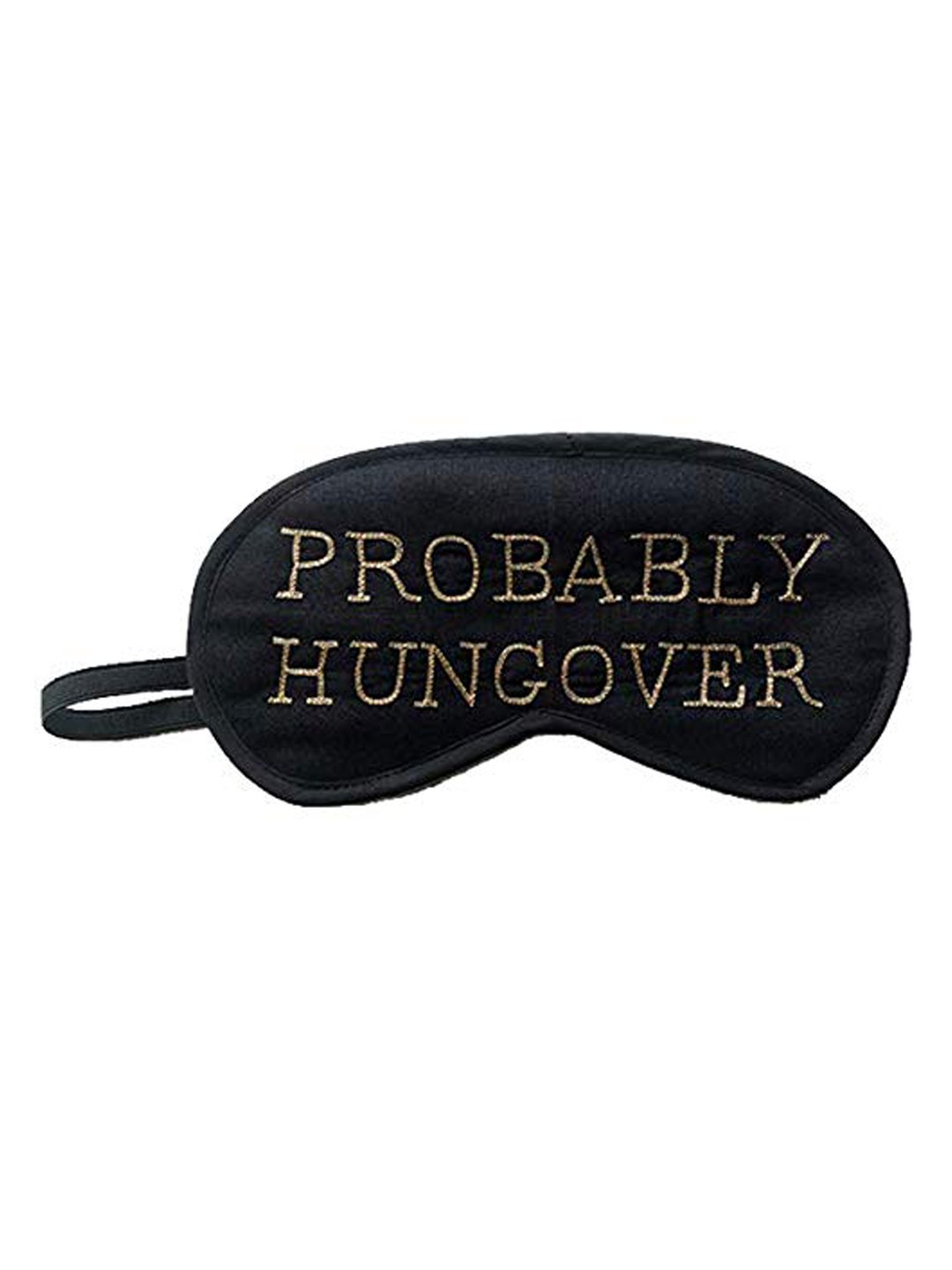 

BandBox Black Probably Hungover Embroidered Cotton Eye Mask