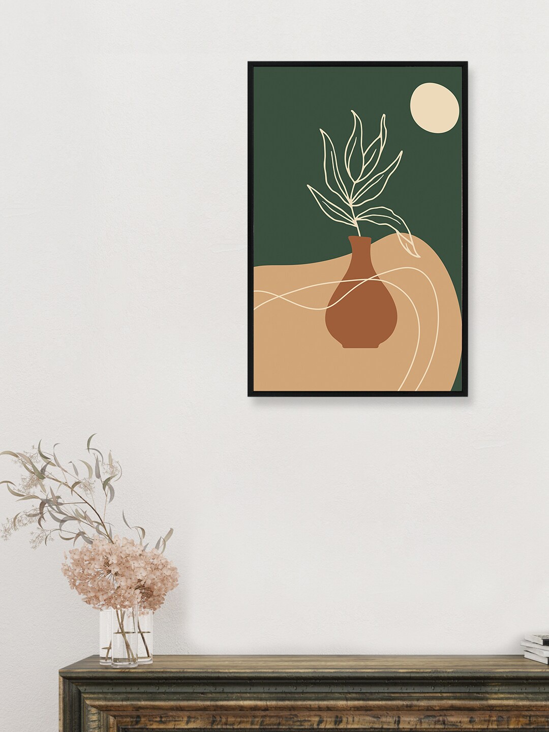 

nest ART Green & Brown Abstract Painted Framed Wall Art