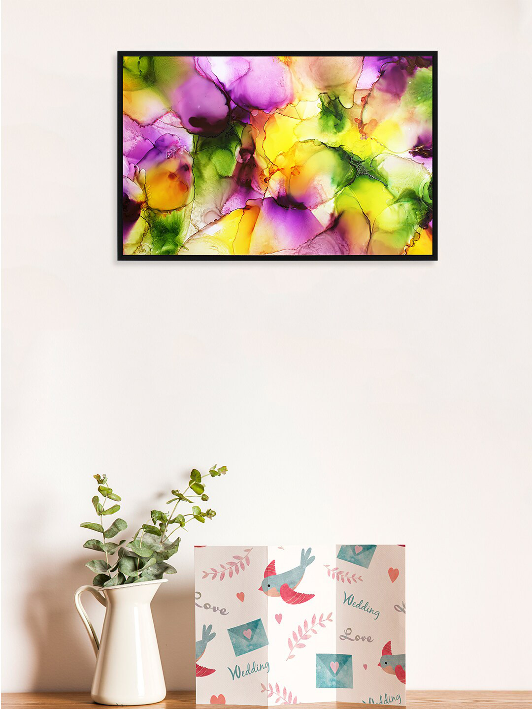 

nest ART Purple & Yellow Abstract Framed Wall Art