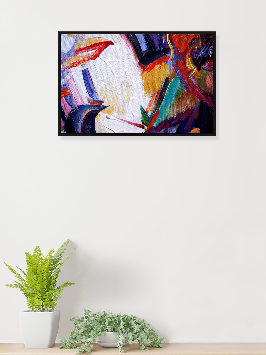 

nest ART White & Blue Abstract Wall Painting
