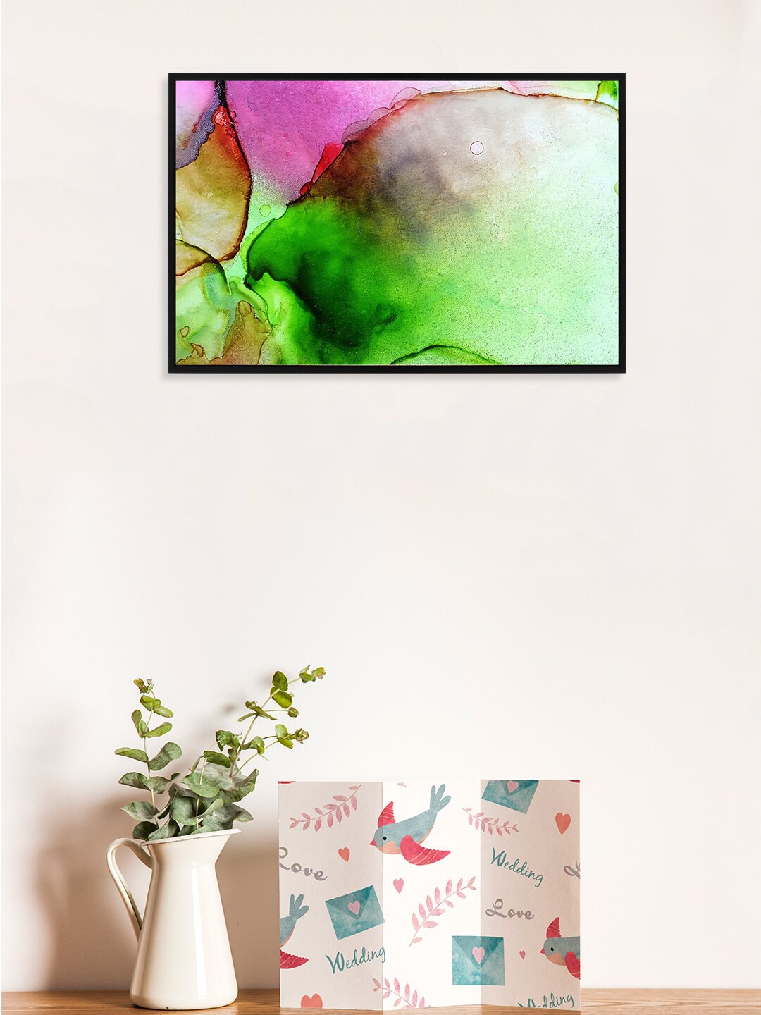 

nest ART Black & Green Abstract Framed Wall Art