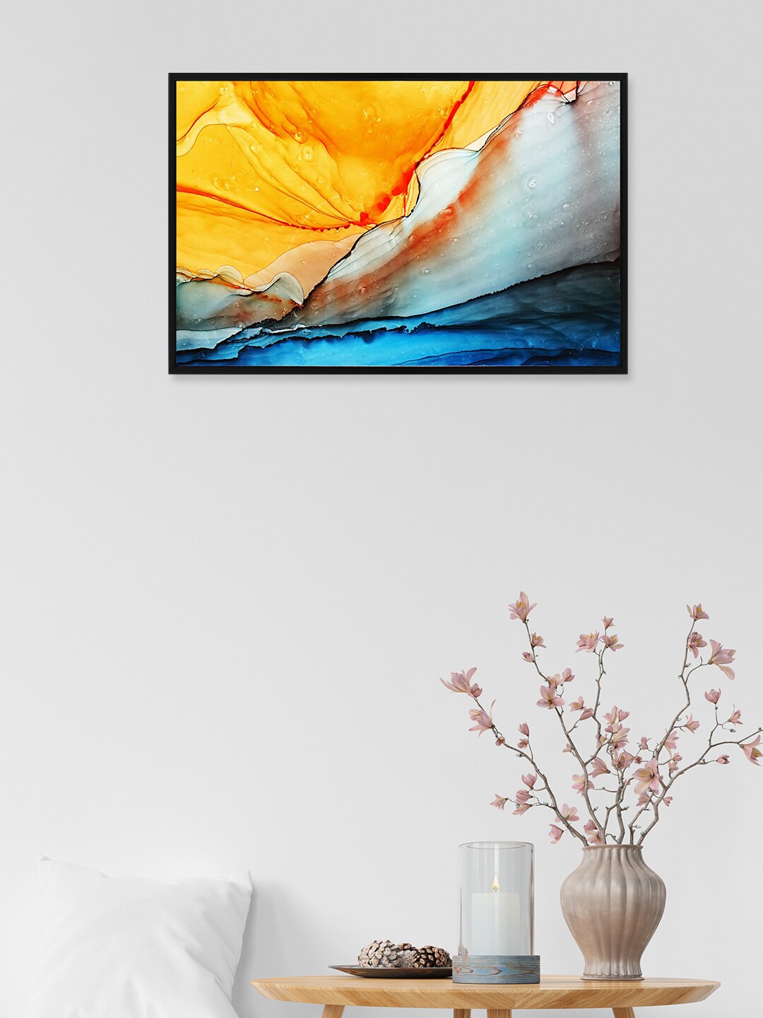 

nest ART Yellow & Blue Abstract Printed Wall Art