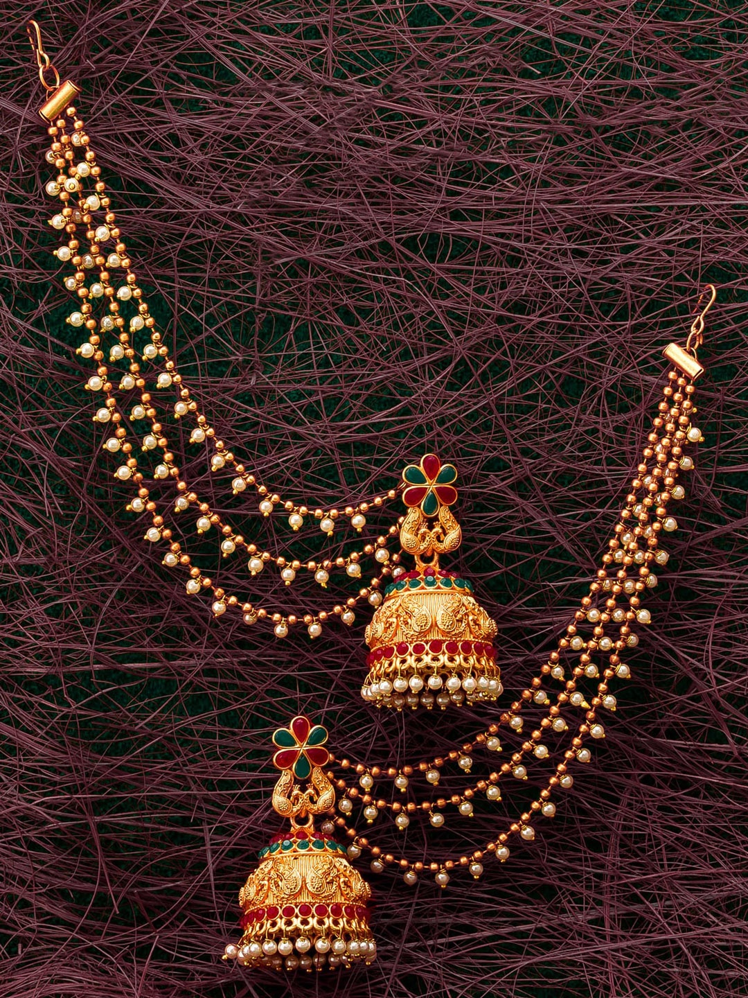 

aadita Gold Contemporary Jhumkas Earrings