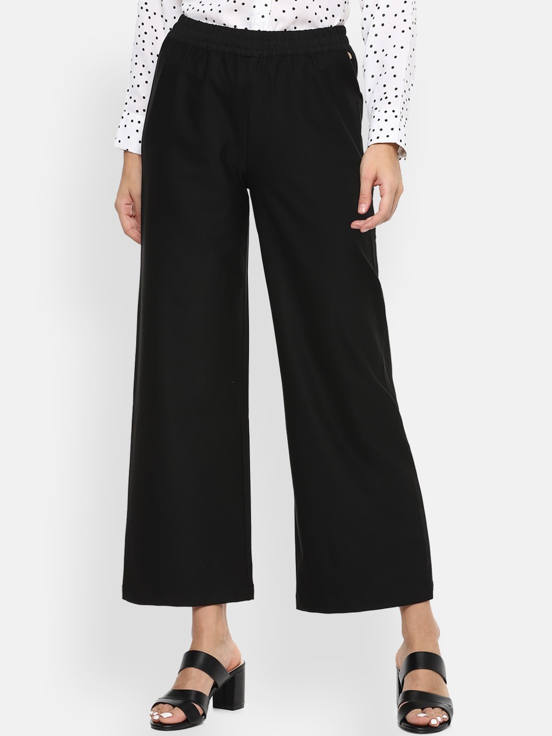 

Van Heusen Woman Women Black Parallel Trousers