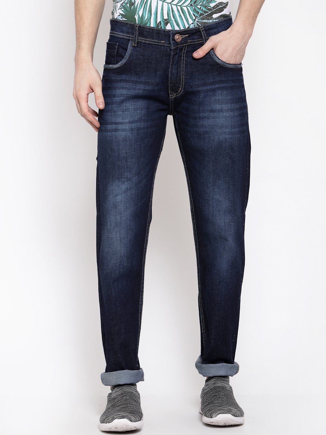 

FEVER Men Blue Slim Fit Light Fade Stretchable Jeans