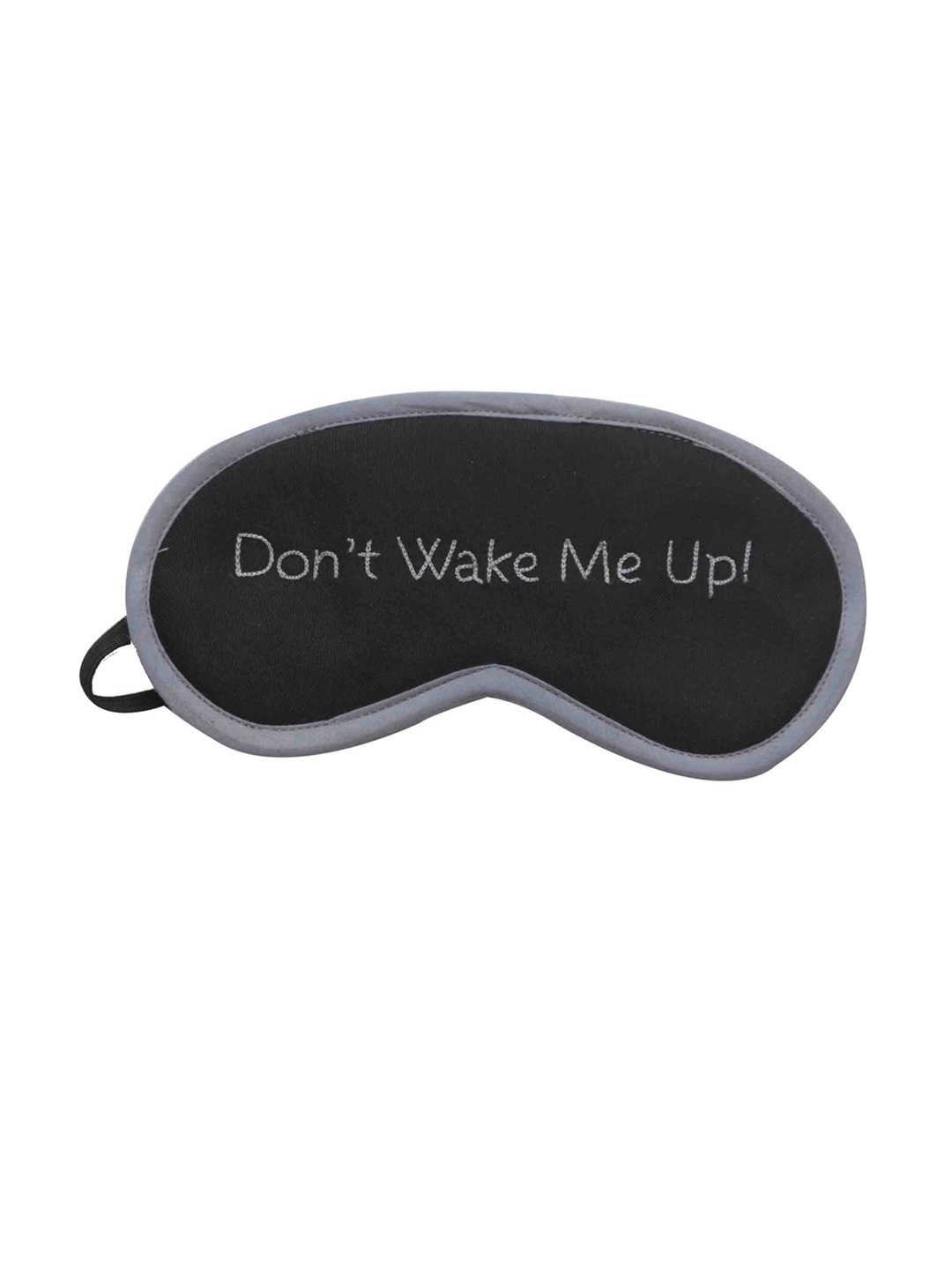 

BandBox Black & Grey Don't Wake Me Up Hand Embroidered Eye Mask