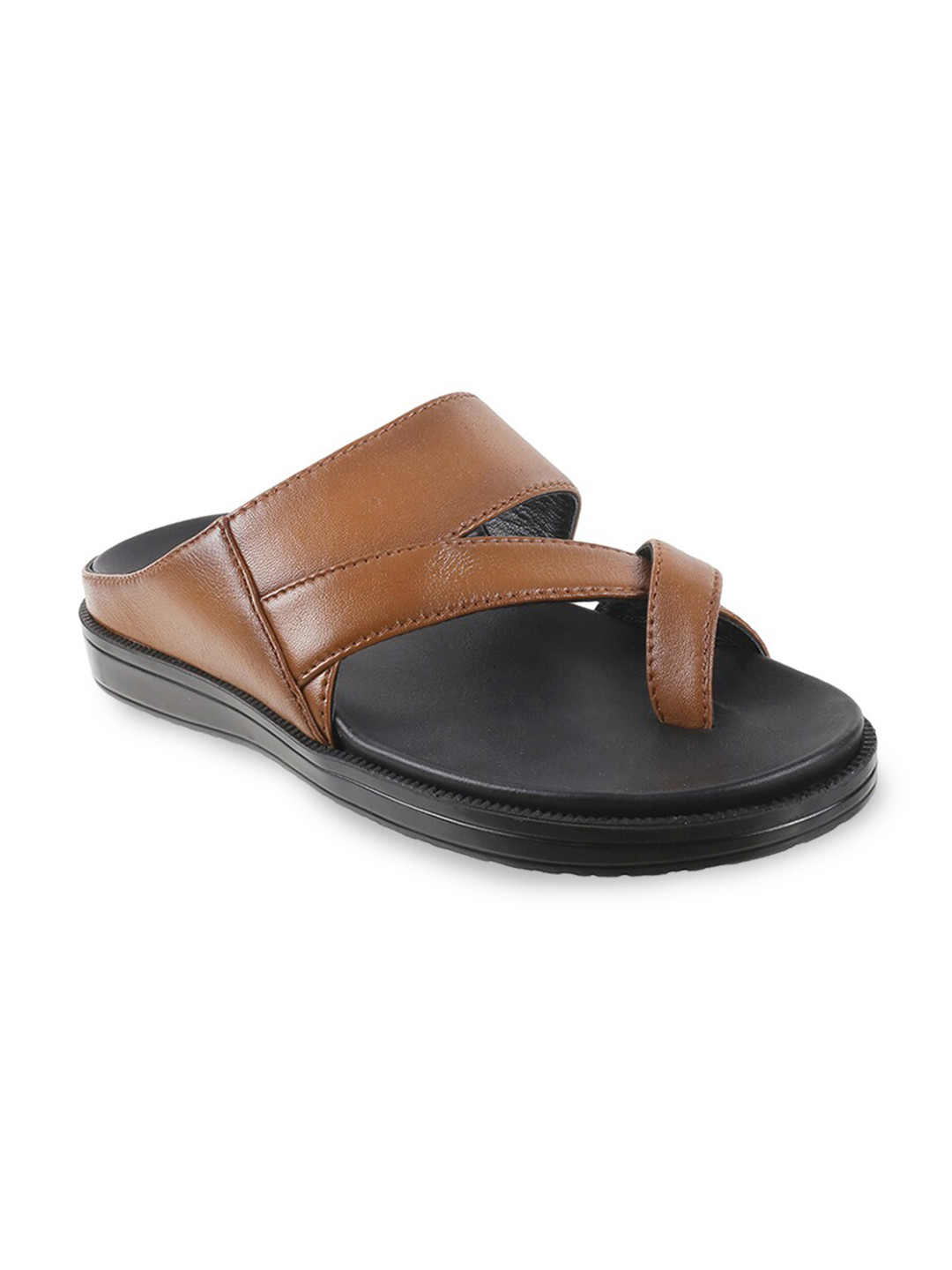 

Mochi Men Tan Brown Leather Comfort Sandals