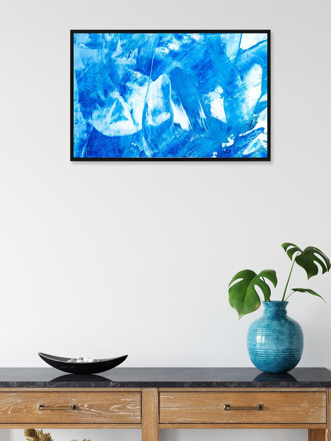 

nest ART Blue & White Abstract Framed Wall Art