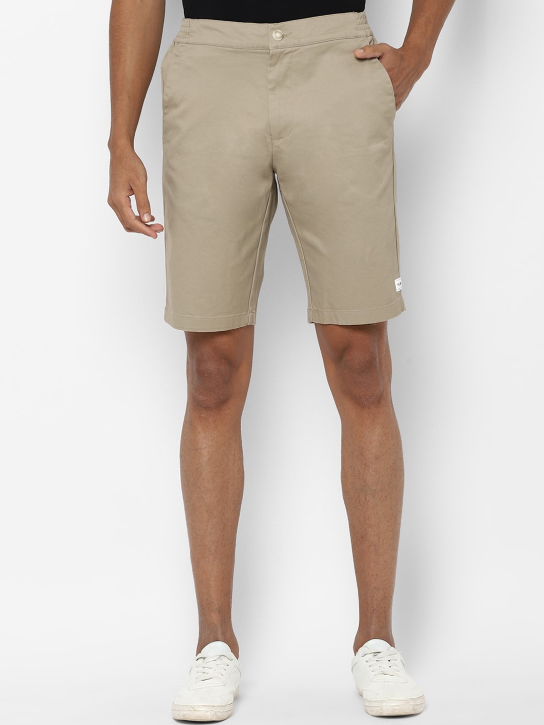 

Allen Solly Tribe Men Beige Solid Slim Fit Regular Shorts