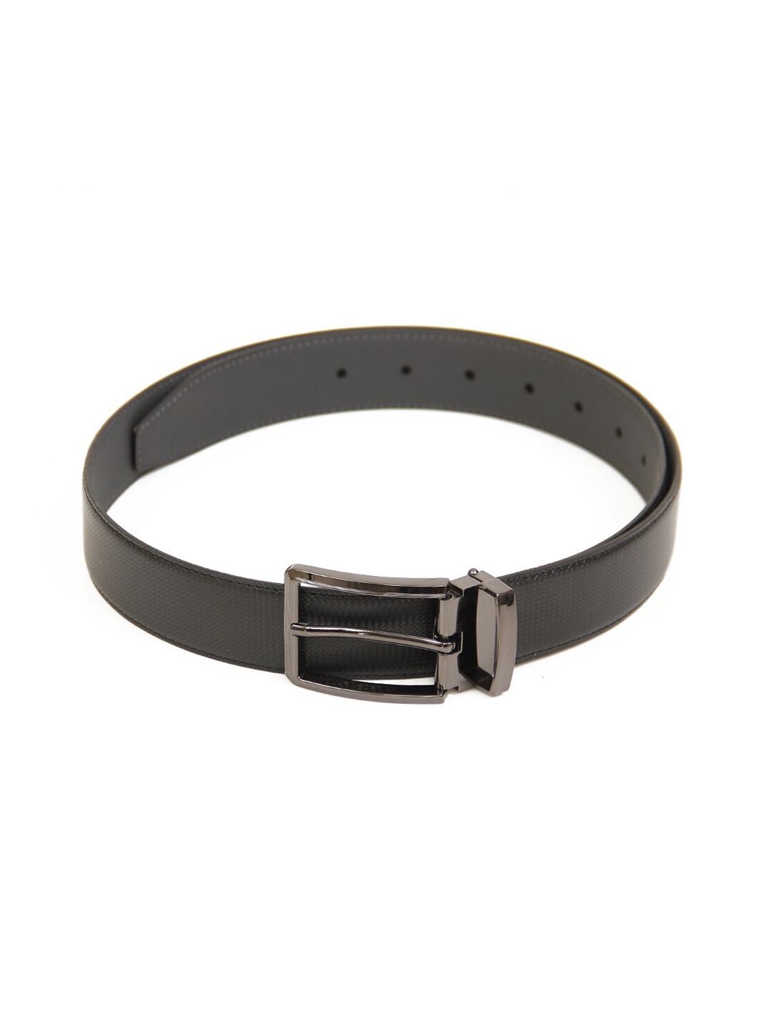 

Calvadoss Men Black Textured PU Belt