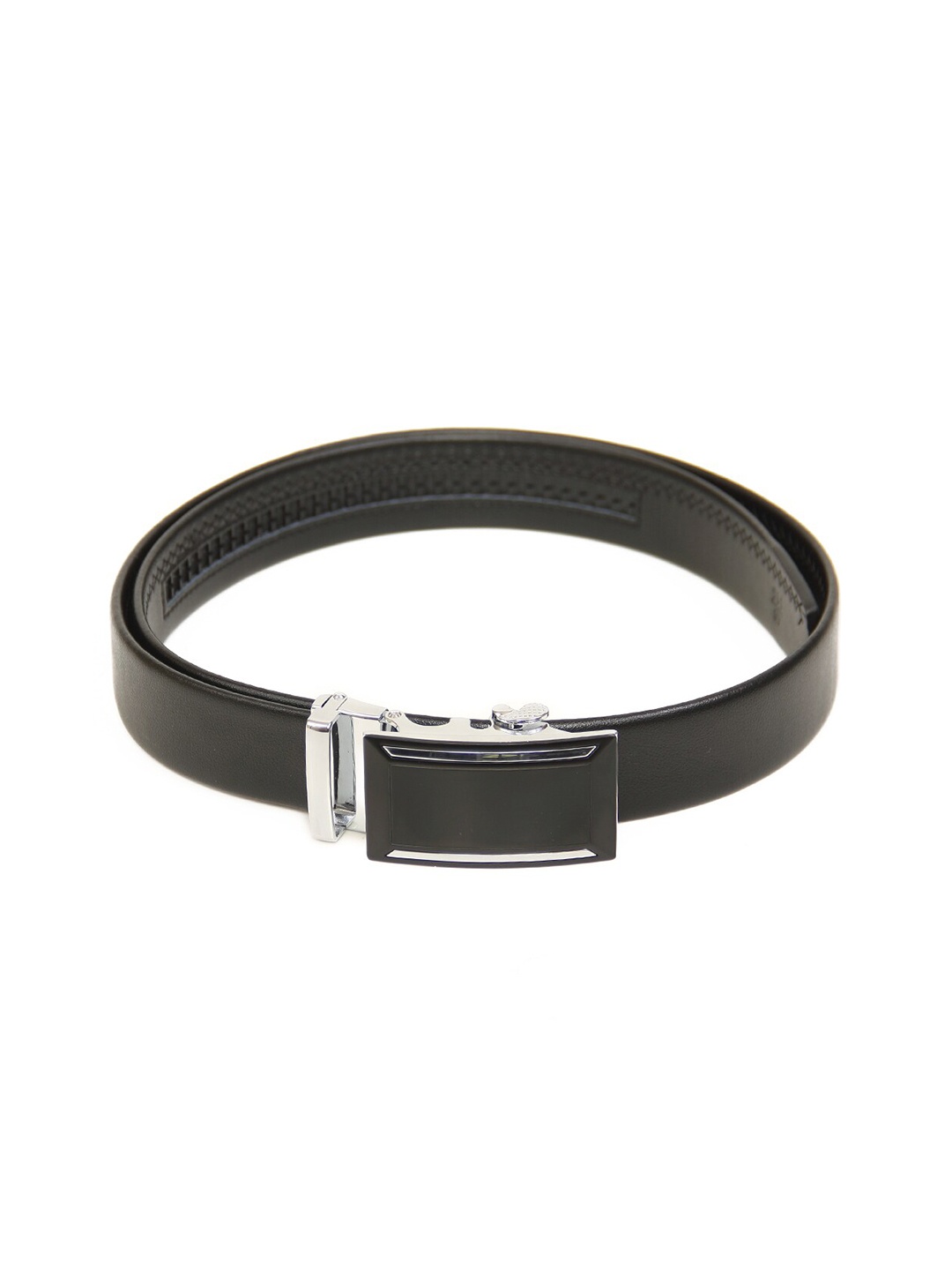 

Calvadoss Men Black Textured PU Belt