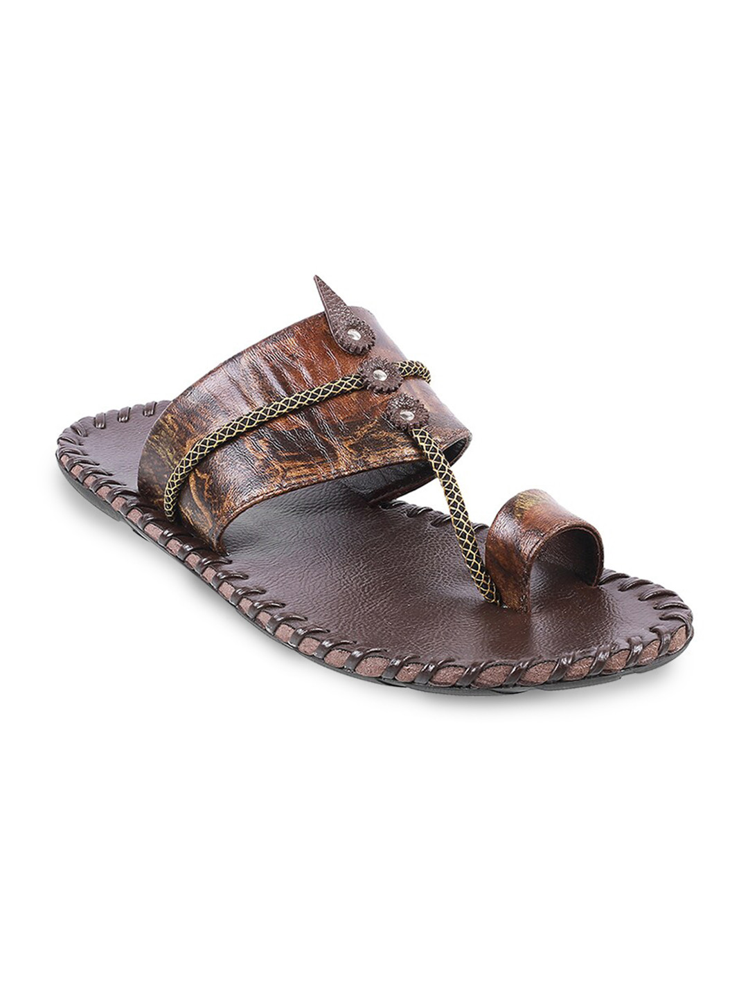 

Mochi Men Brown Ethnic Comfort Sandals