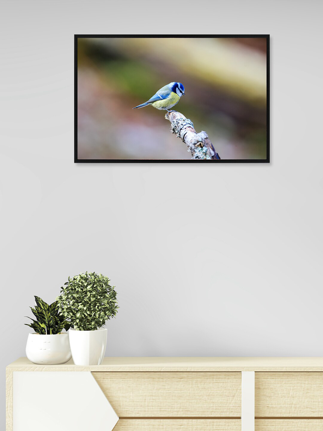 

nest ART Green & Blue Bird Painting Wall Art