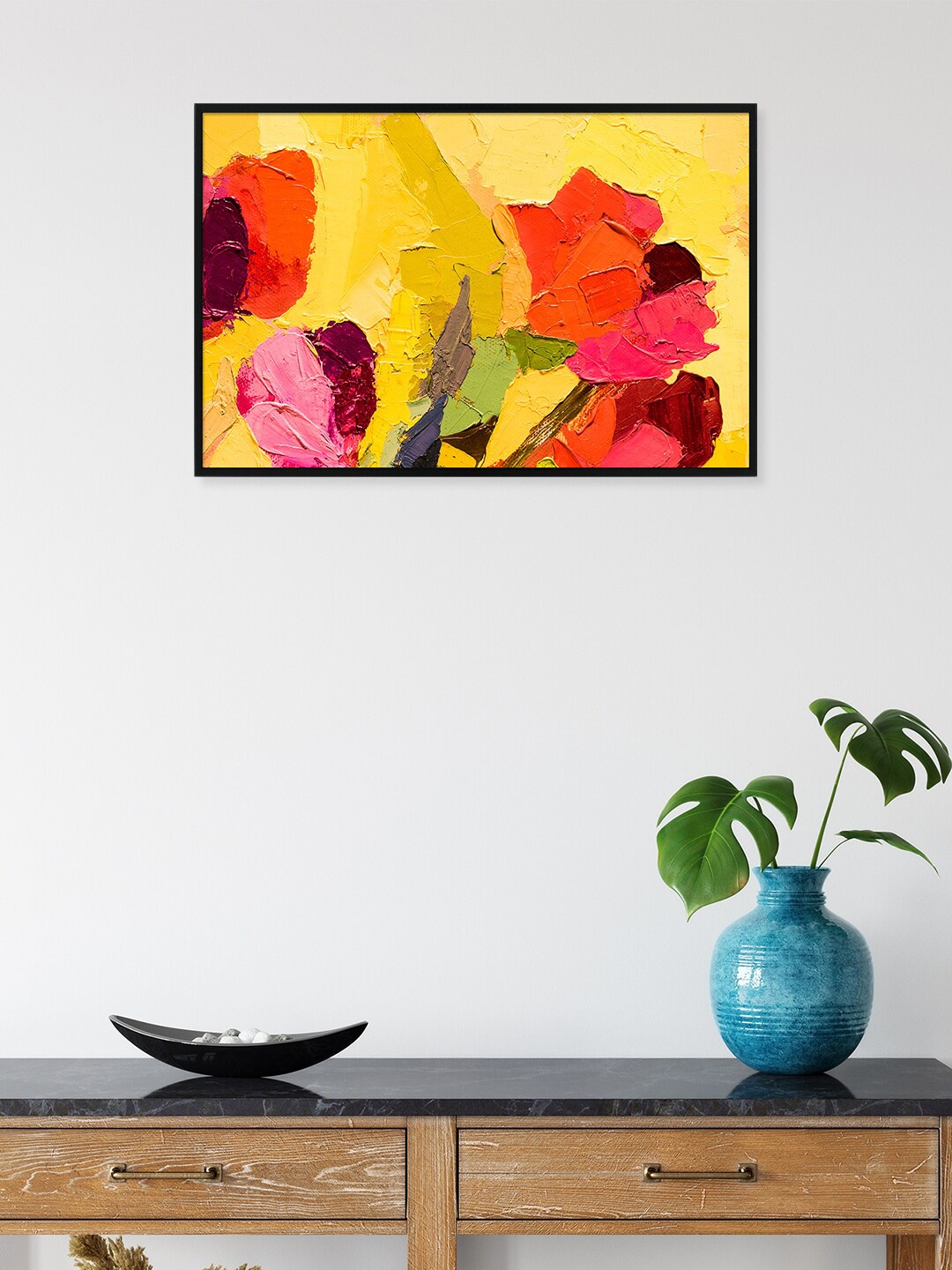 

nest ART Yellow & Red Abstract Painting Wall Art