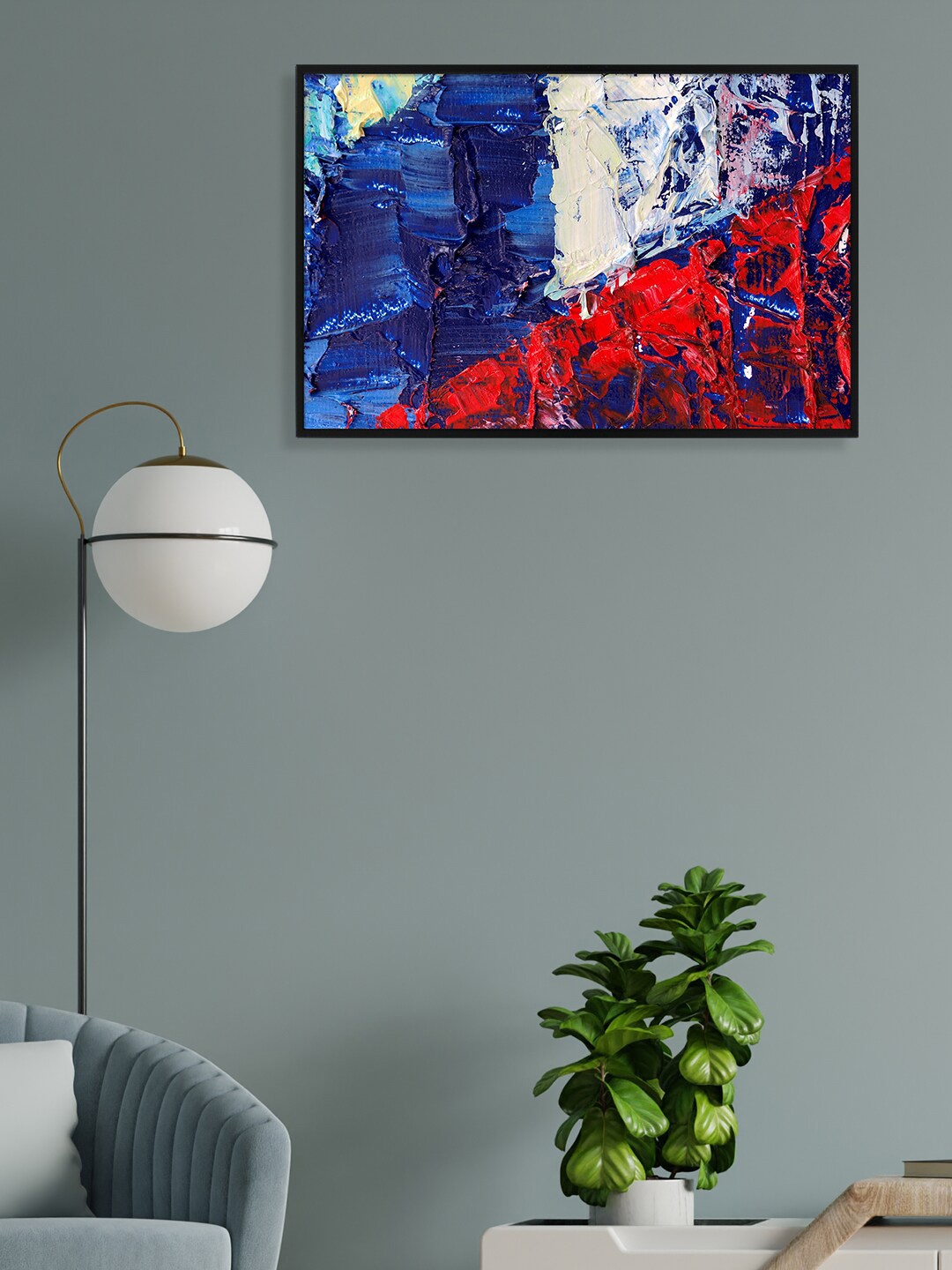 

nest ART Red & Blue Abstract Framed Wall Art