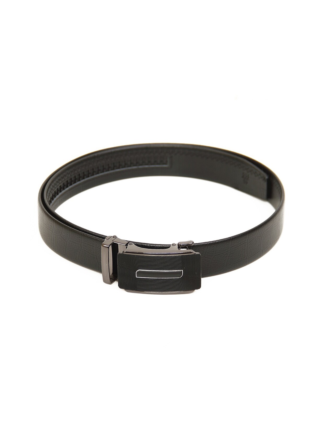 

Calvadoss Men Black Textured PU Belt