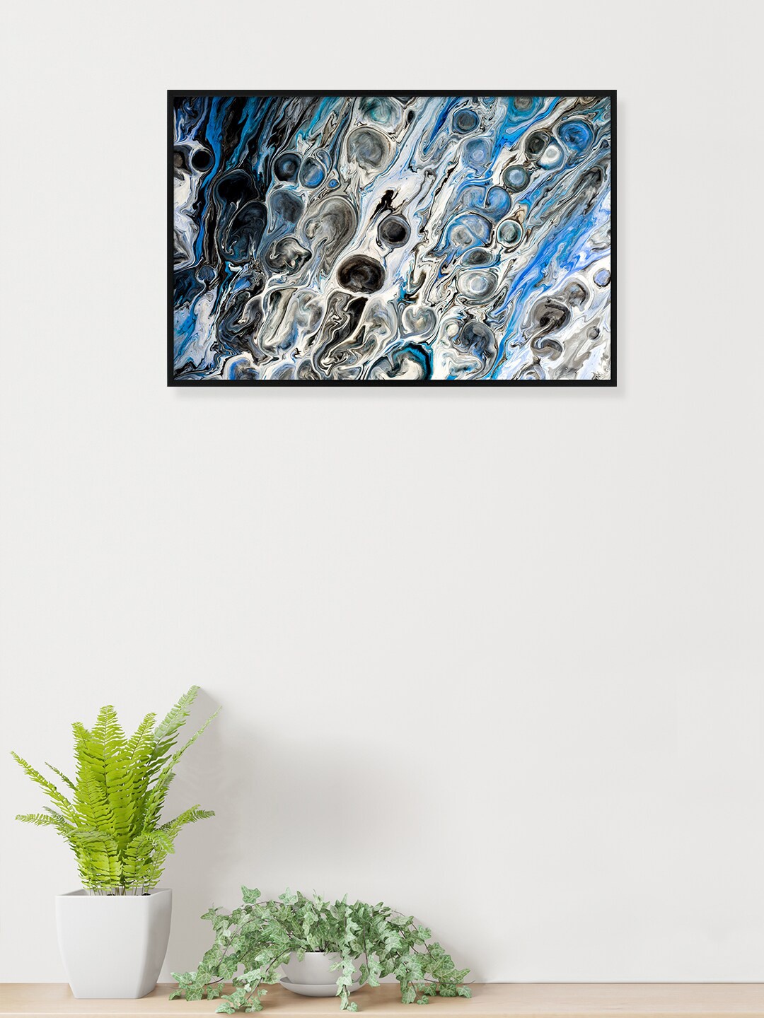 

nest ART Black & White Abstract Painting Framed Wall Art