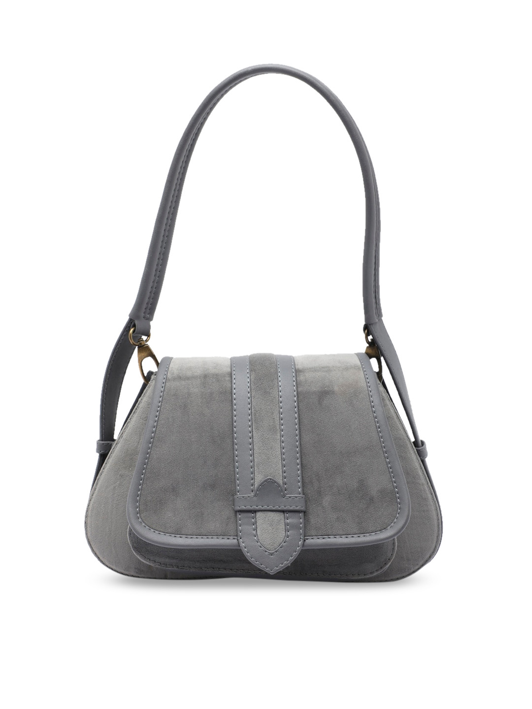 

Clotche Buckle Up Grey Hand Bag