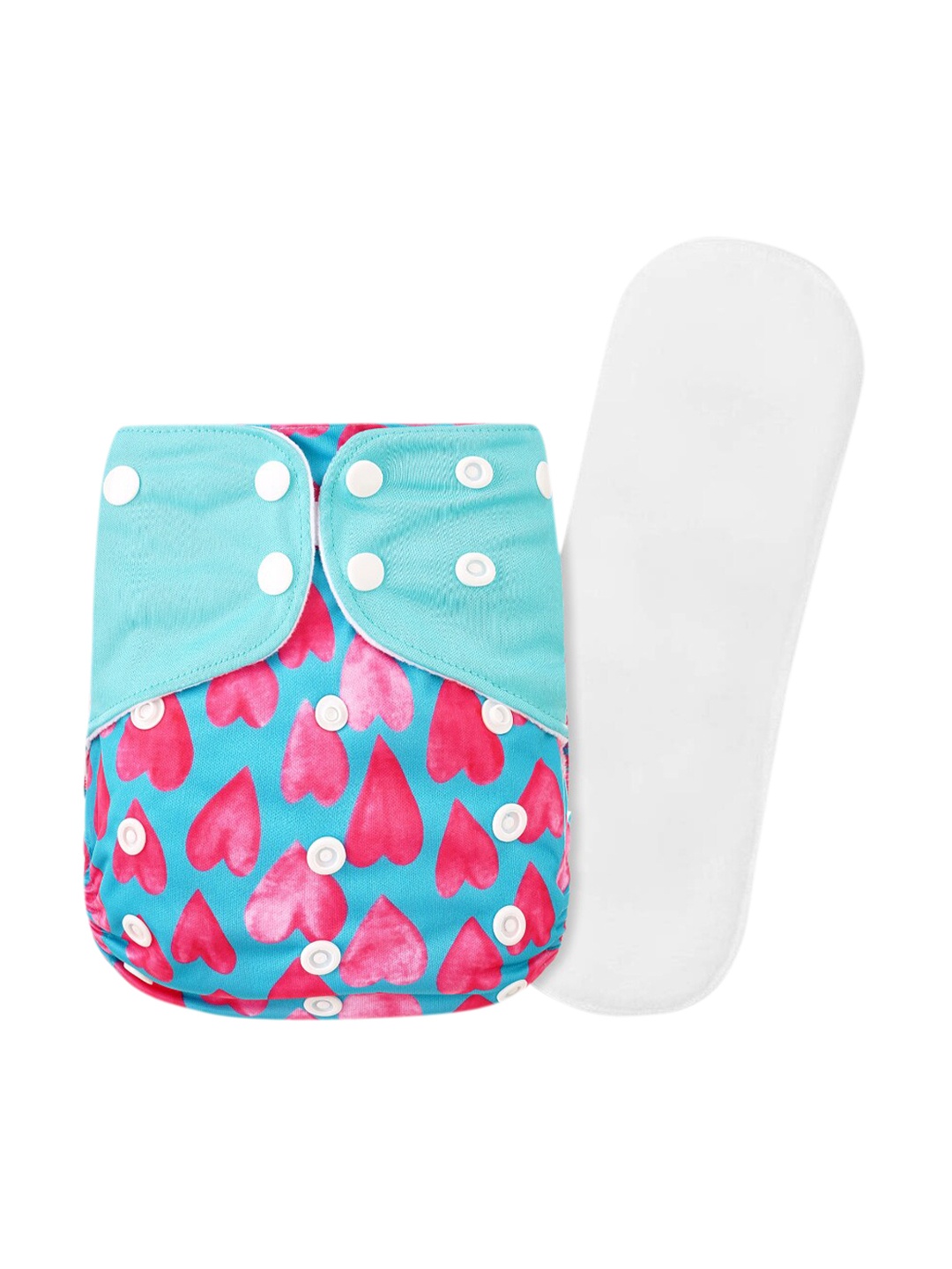 

GUCHIGU Infant Kids Blue & Pink Printed Cloth Washable Diapers
