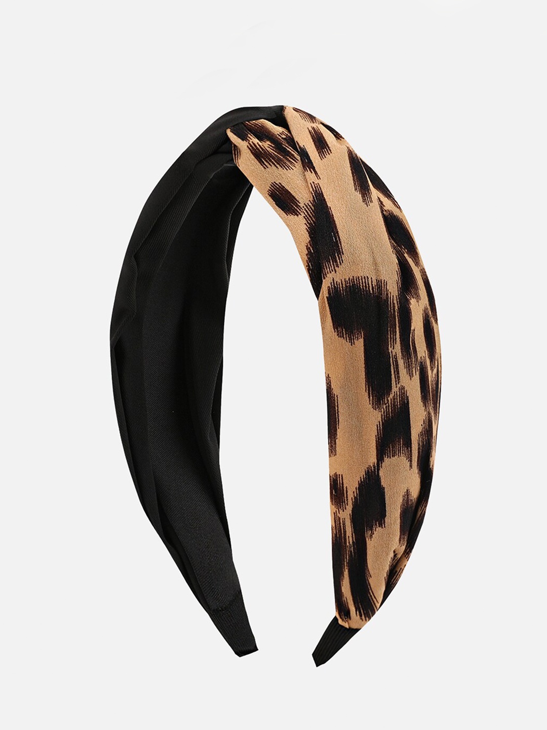 Kazo Women Tan & Black Printed Hairband