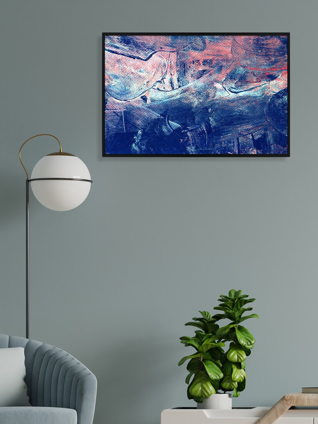 

nest ART Blue & Red Visible On The Front Abstract Painting Wall Art