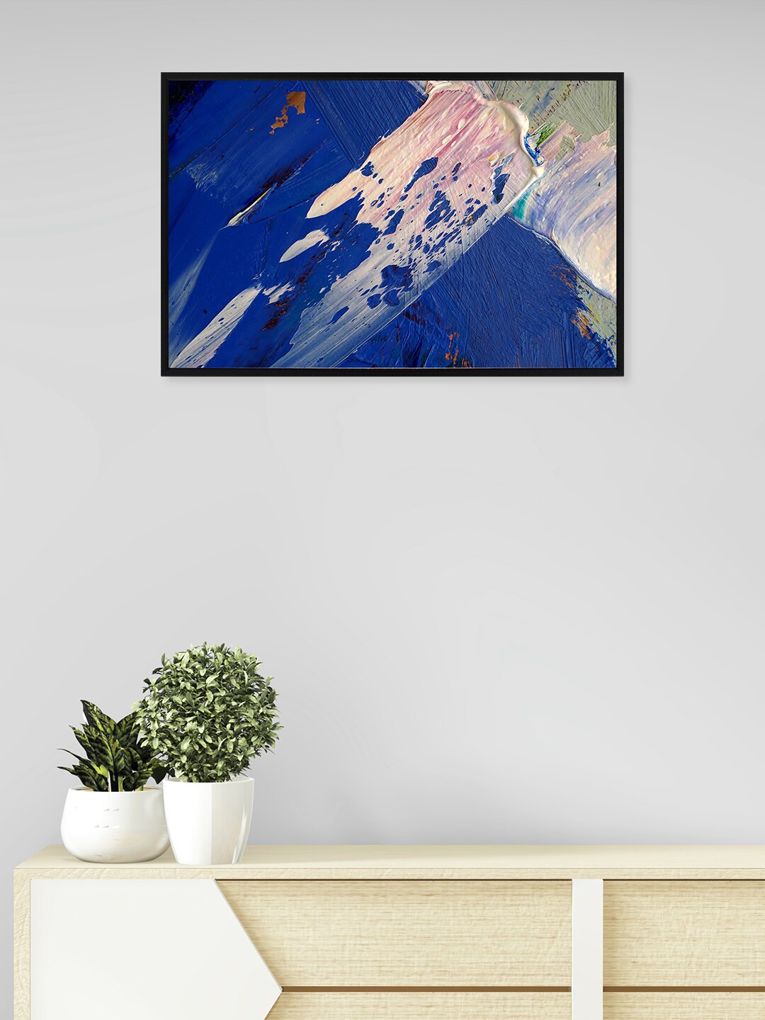 

nest ART Black & Blue Abstract Framed Wall Art