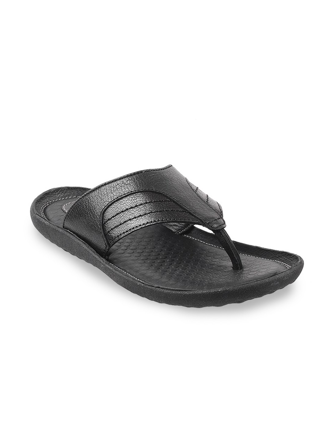 

Mochi Men Black Leather Comfort Sandals
